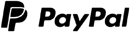 Logo de PayPal représentant une double icône "P" stylisée et superposée à côté du mot "PayPal" en lettres noires et grasses.