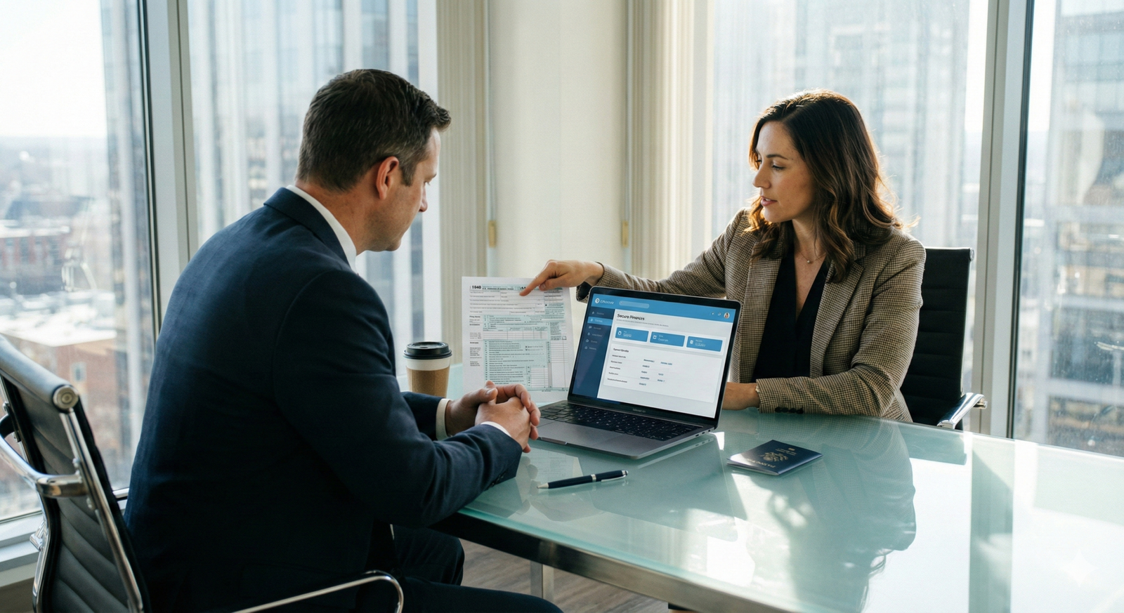 Entrepreneur working on finances