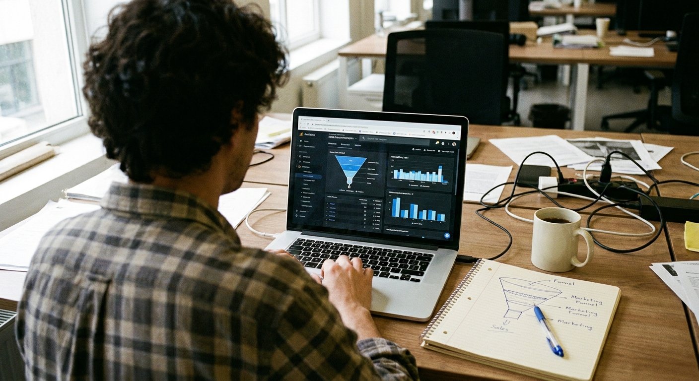 Professionnel du marketing analysant les performances de ses campagnes de génération leads.